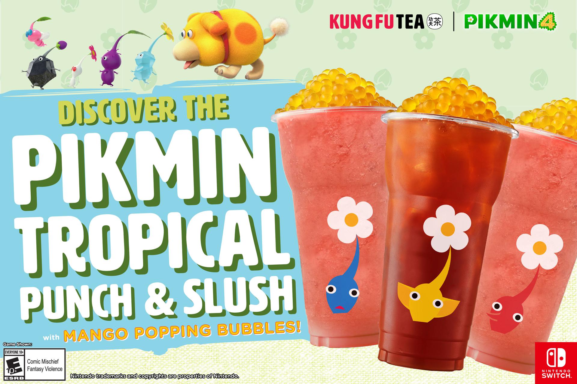 Celebrate Our NEW Pikmin Tropical Slush & Punch! Kung Fu Tea